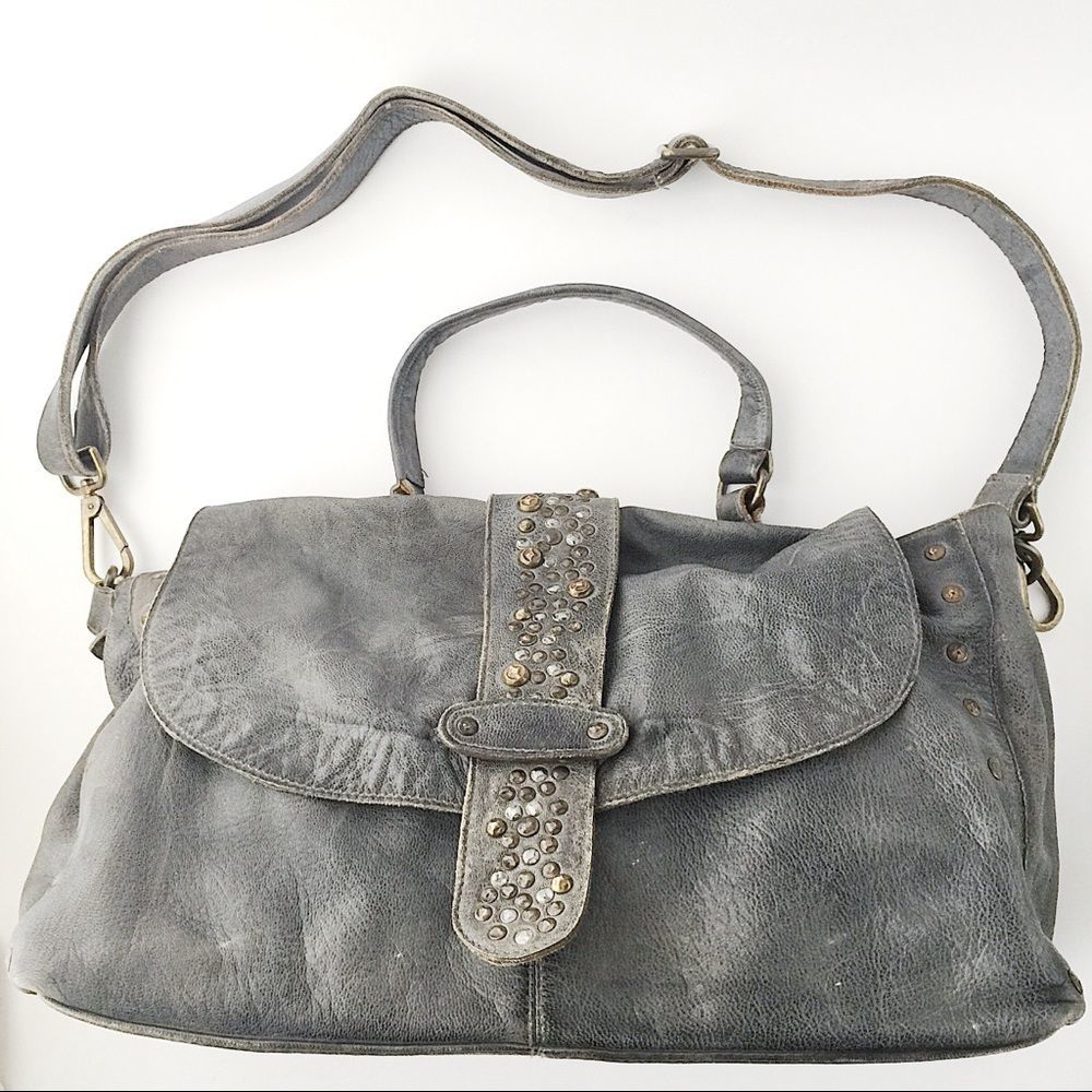Costanza Rota Italian Leather Studded Tote Purse
